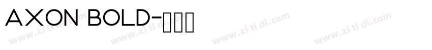 Axon Bold字体转换